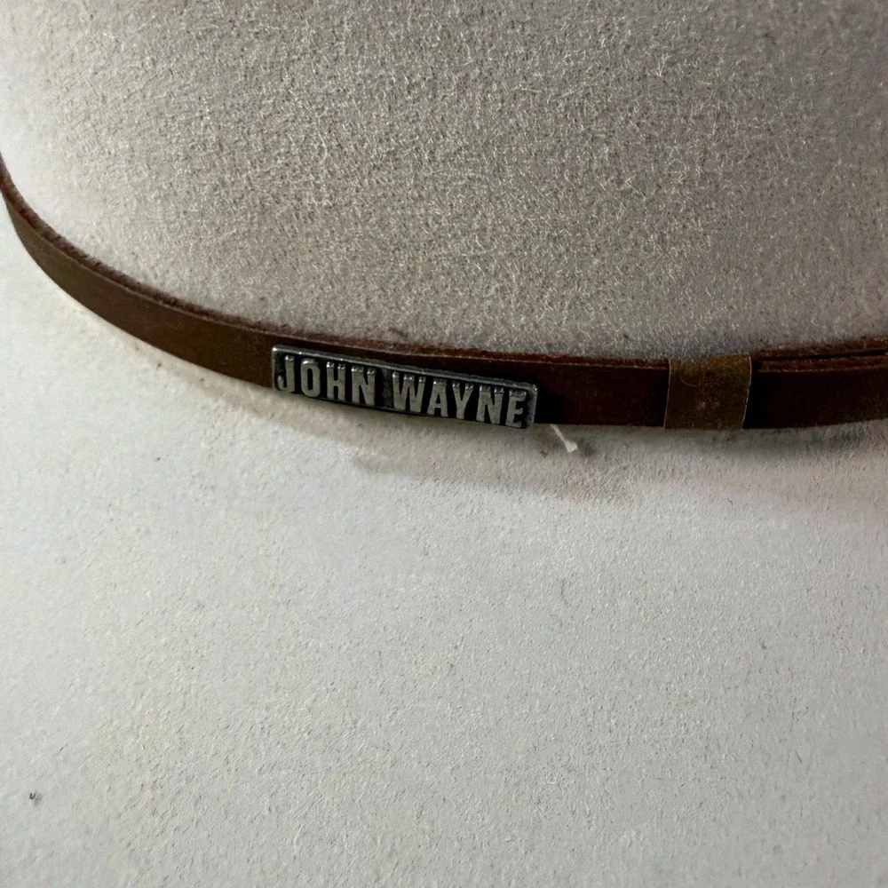 Resistol Duke Cowboy Hat Mens 7 1/8 Silverbelly Good 6X Fur Felt John Wayne